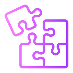 puzzle gradient icon