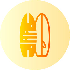 surf board gradient icon