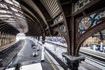 Obraz premium York railway station, serving the cathedral city of York, North Yorkshire, England.