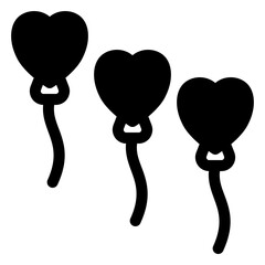 heart balloons icon