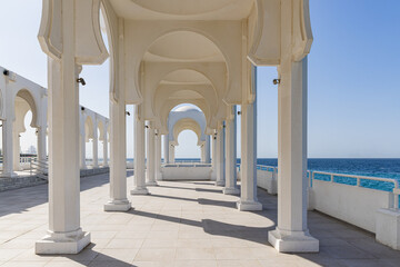 The Al-Ramah mosque on the waterfront of Jeddah.