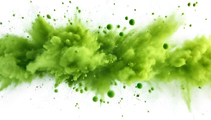 Fototapeta na wymiar green paint splashes