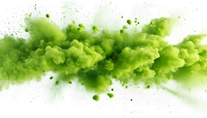 green paint splashes