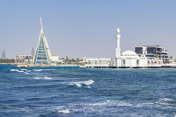 The Al-Ramah mosque on the waterfront of Jeddah.