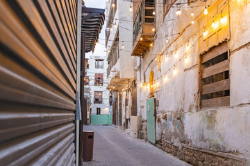 Alleyway in the Al-Balad historical district of Jeddah.