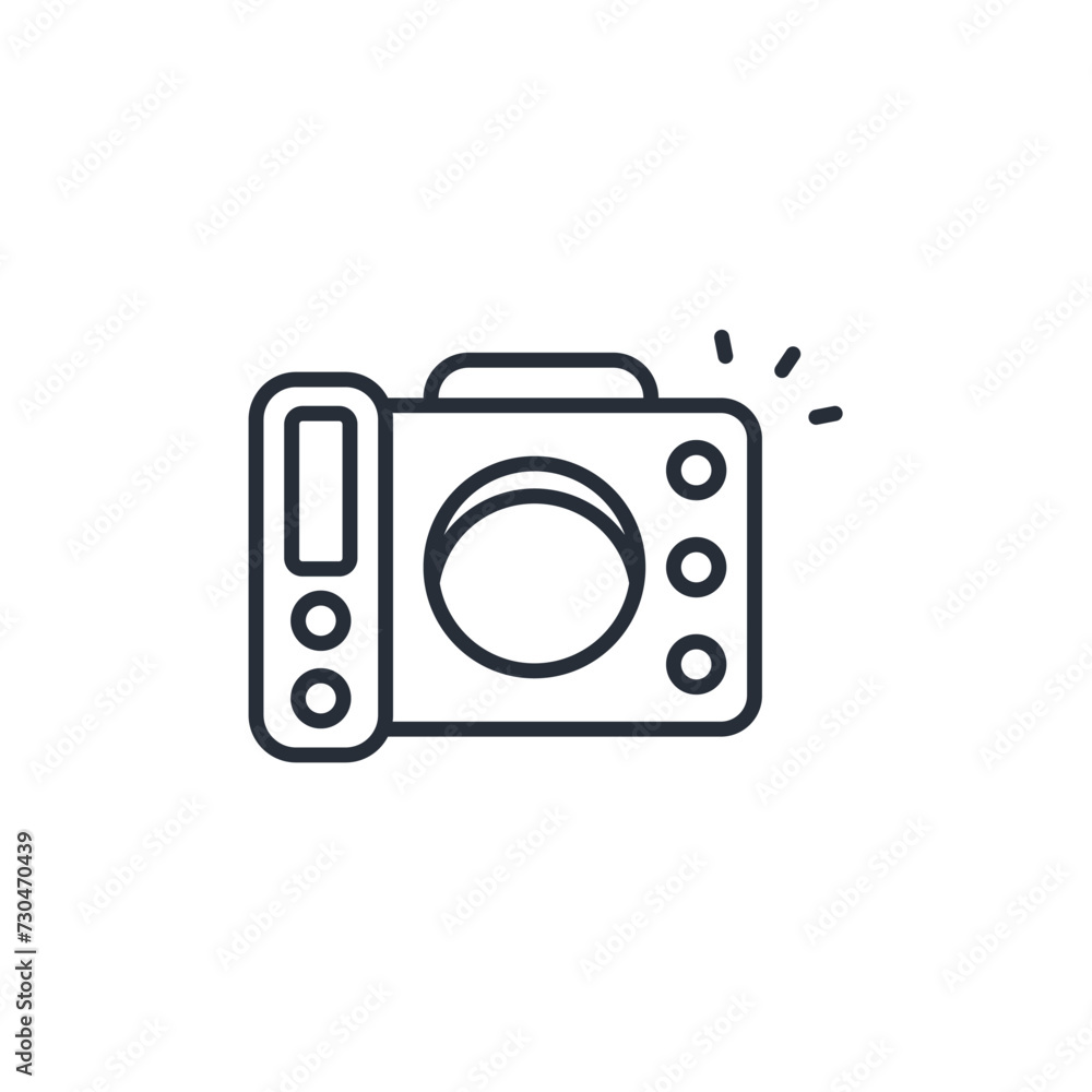 Poster camera icon. vector.editable stroke.linear style sign for use web design,logo.symbol illustration.