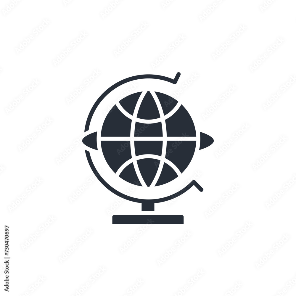 Poster globe icon. vector.editable stroke.linear style sign for use web design,logo.symbol illustration.