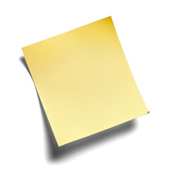 Yellow Sticky Note Isolated PNG