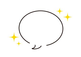 キラキラ吹き出しフレーム