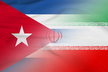 Cuba and Iran official flag transborder negotiation IRN CUB