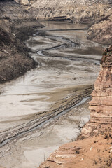 dry river landscape, climate change, climate change crisis, drought