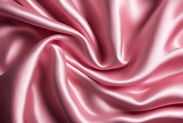 Obraz premium Silky and smooth elegant pink satin fabric folds and waves for background