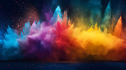 Colorful powder background, Indian festival Holi