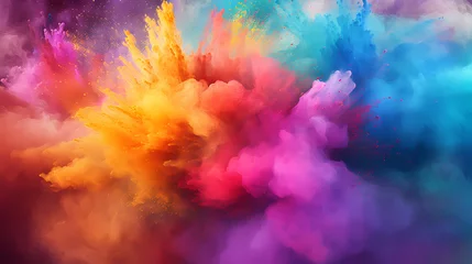 Photo sur Plexiglas Mélange de couleurs Colorful powder background, Indian festival Holi