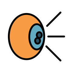 Cataract Eye Optic Filled Outline Icon
