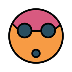 Fool Glasses Optical Filled Outline Icon