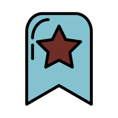 Favorite Star Award Filled Outline Icon