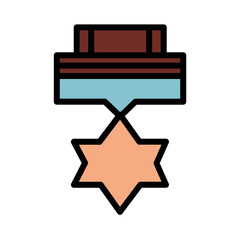 Medal Trophy Win Filled Outline Icon