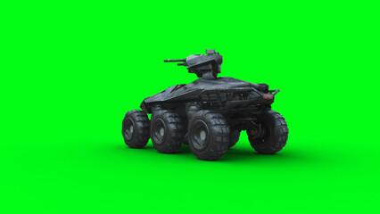 Military futuristic battle car, tank. 3d rendering.