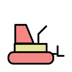 Fototapeta premium Equipment Machine Heavy Filled Outline Icon