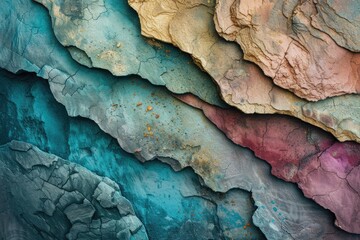 different natural Earth textures mixed in beautiful abstract background