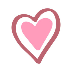 pink heart isolated
