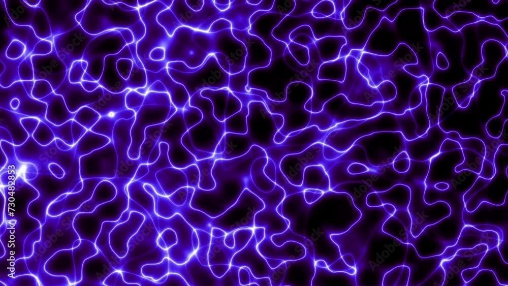 Poster abstract looping 4k video. seamless abstract blue wavy psychedelic background for loop playback. glo