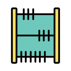 Abacus Toys Maths Filled Outline Icon