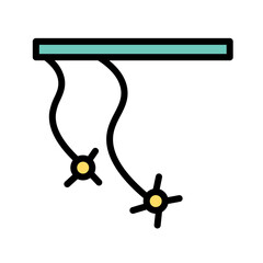 Animal Cat Stick Filled Outline Icon