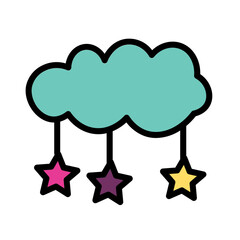 Play Sheep Toys Filled Outline Icon