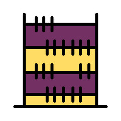 Fototapeta premium Abacus Machine Calculating Filled Outline Icon