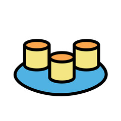 Japanese Meal Sushi Filled Outline Icon