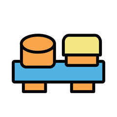 Kitchen Outline Sushi Filled Outline Icon
