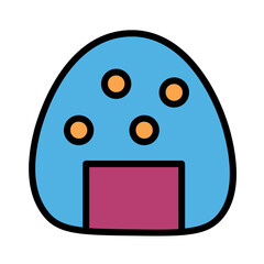 Meal Rice Sushi Filled Outline Icon