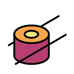 Asian Eat Food Filled Outline Icon