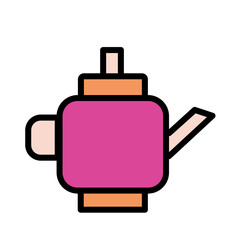 Kettle Teapot Drink Filled Outline Icon