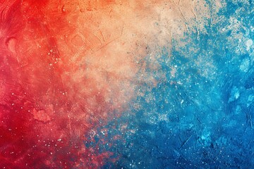 Fototapeta premium Vibrant gradient texture from light red to vivid blue hues, generative AI