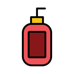 Bottle Care Cream Filled Outline Icon