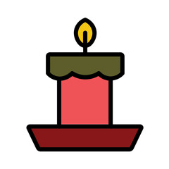 Obraz premium Alternative Candle Medicine Filled Outline Icon