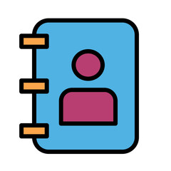 Basic Book Study Filled Outline Icon