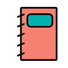 Book Notebook Notepad Filled Outline Icon