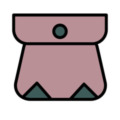Fashion Pants Demin Filled Outline Icon