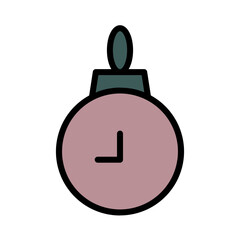 Pocket Watch Time Filled Outline Icon