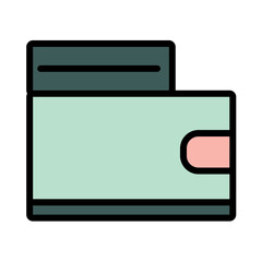 Obraz premium Wallet Money Cash Filled Outline Icon
