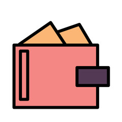Bank Cash Note Filled Outline Icon