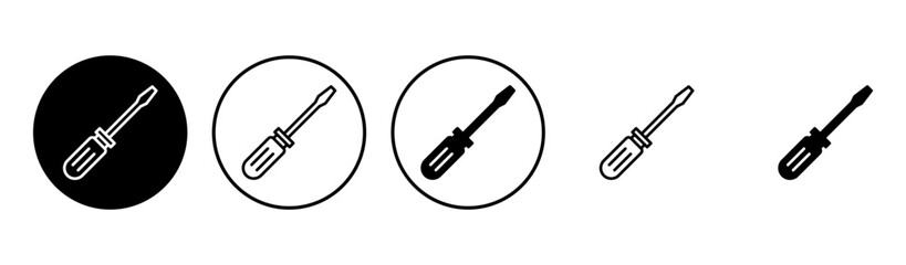 Screwdriver icon set. tools icon vector