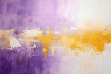 Obraz na płótnie Canvas Cool background material drawn with yellow and purple paint, Generative AI