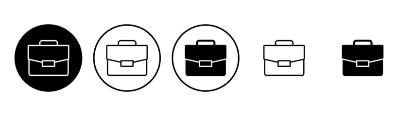 Briefcase icon set. suitcase icon. luggage symbol. - obrazy, fototapety, plakaty
