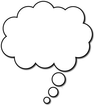  Empty thought bubble