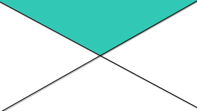 The image is divided into four parts and is shaped like a postal letter. Each part flashes its own color, like a light bulb.